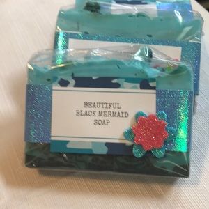 Beautiful black Mermaid handmade soap